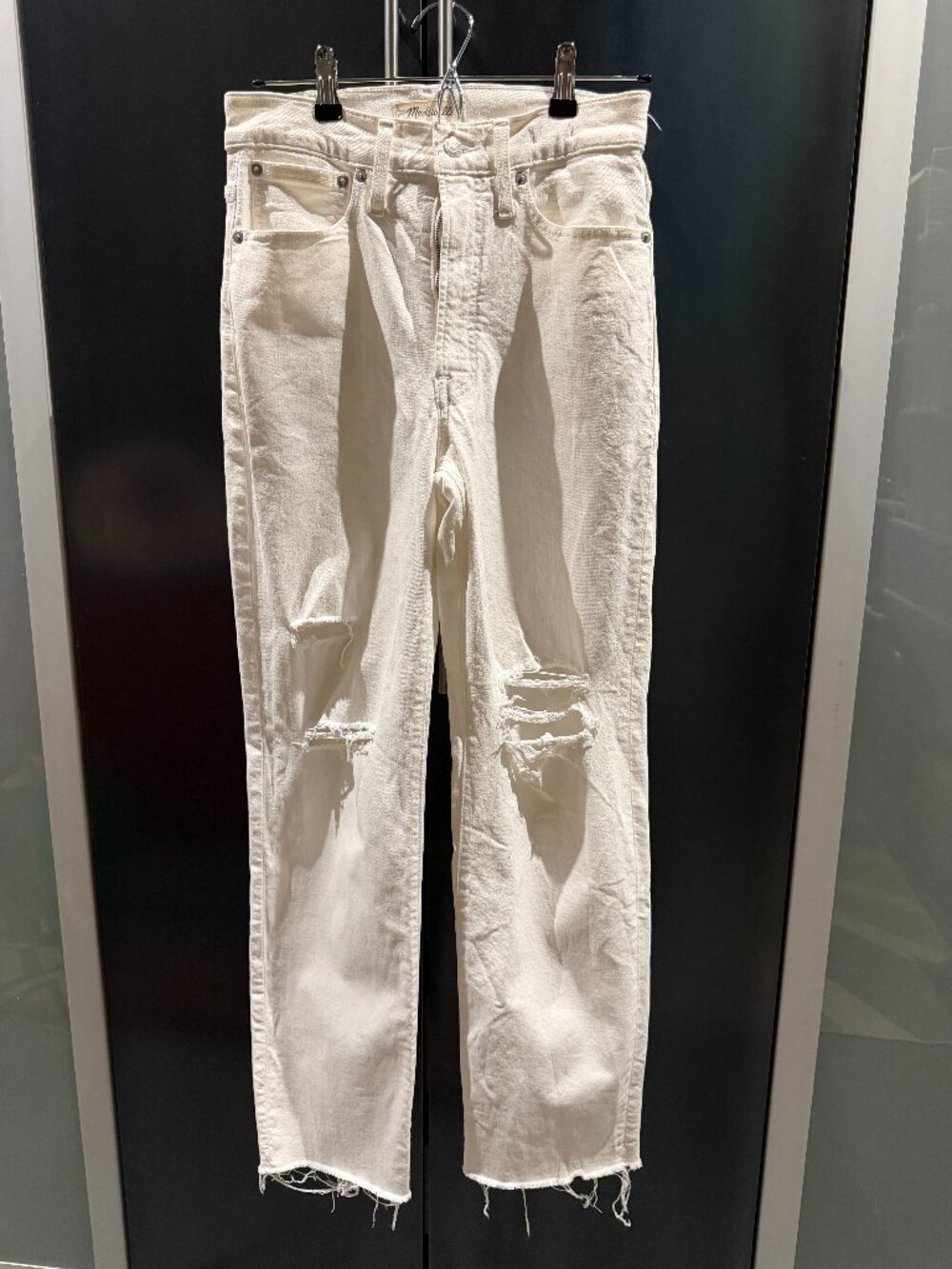 Madewell Perfect Vintage Straight Jean Women's Size 25 - white